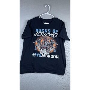 Bucks Of Jericho Y2Jackson Shirt Mens Large Black Pro Wrestling Tees Graphic Tee